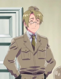 America wearing his Air Force uniform in the anime from Episode 41.