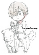 A "chibi" sketch of Luxembourg.