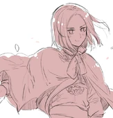 Sketch of Poland in traditional clothing[15]