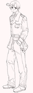 Full lineart of Romano's first military uniform (manga version).