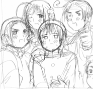 Sketch of (from left to right): China, Taiwan, Japan, South Korea and Thailand)[1]