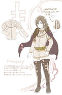 A younger Hungary in an outfit from Volume 3 of the Hetalia manga.