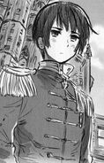 Japan in a revised version of his black uniform (from volume 3).