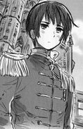 Japan in a revised version of his black uniform (from volume 3).