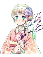 Liechtenstein wears kimono