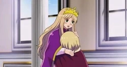 Jadwiga przytulająca Polskę w anime.