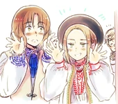 Lithuania and Poland in traditional clothing[12]