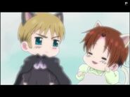 Holy Roman Empire and Chibitalia with cat ears