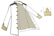 A detailed sketch of just Japan's naval jacket.