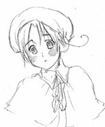 Teenage North Italy in the white outfit he wore as Chibitalia.