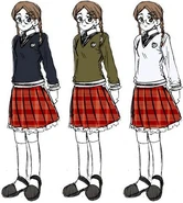 The girls' sweater comes in 3 colors