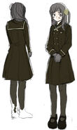 A color draft of the Asia Class girls' uniform.