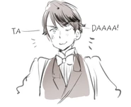 Mr. Puffin as a human from Himaruya's blog