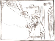 Sketch of Egypt in a comic panel