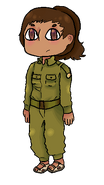 pixel Israel with a ponytail