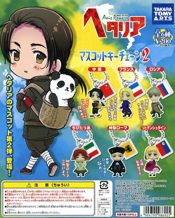Tomy Mascot Keychains | Hetalia Merchandise Wiki | Fandom
