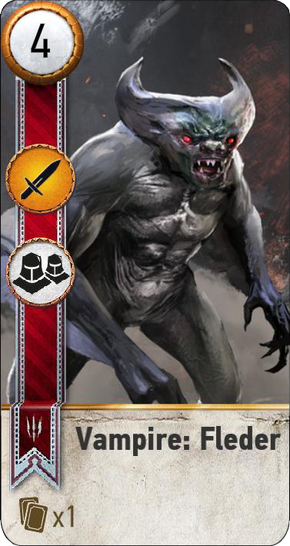 Tw3 gwent card face Vampire Fleder