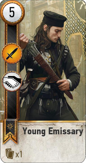 Tw3 gwent card face Young Emmisary 2