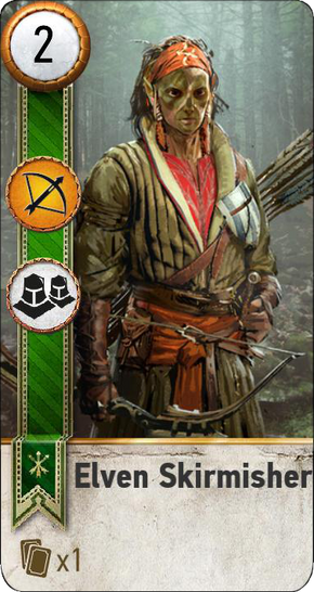 Tw3 gwent card face Elven Skirmisher 2.png