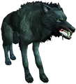 Volle Ansicht eines Wolfes in The Witcher 1