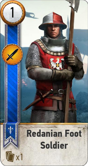 Tw3 gwent card face Redanian Foot Soldier 2