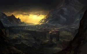 what looks to be a dragon in the distance