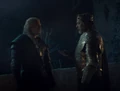 Geralt übergibt Foltest Renfris Brosche