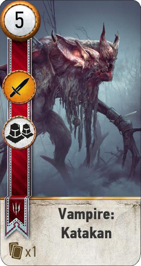 Tw3 gwent card face Vampire Katakan