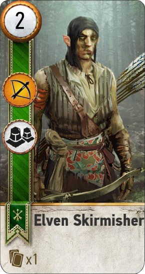 Tw3 gwent card face Elven Skirmisher 1.png