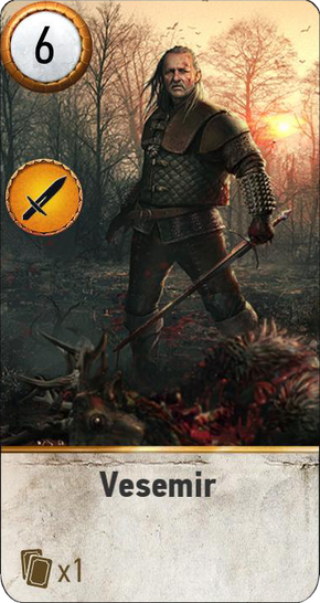 Tw3 gwent card face Vesemir DLC