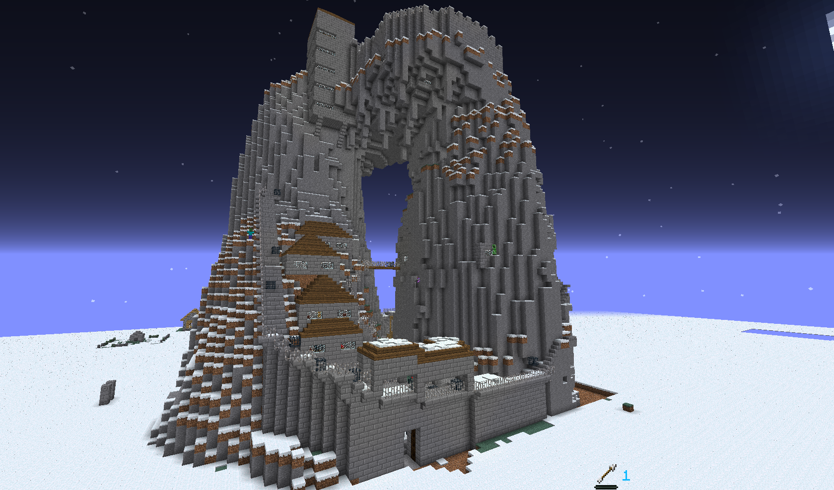 mountain castle minecraft