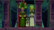 The princess with her parents
