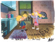 Cel from the episode, signed by Craig Bartlett. The background does not match with the scene.