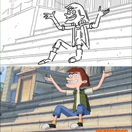 Storyboard compared to final animation