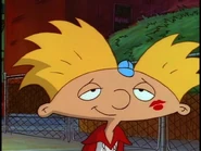 Arnold after getting kissed by Maria