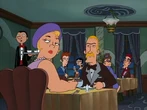 Peter and Pearl having dinner in "Rich Guy" (no cues)