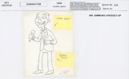 Character model of Mr. Simmons dressed up