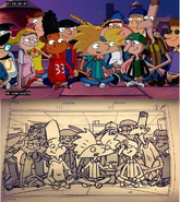 Storyboard compared to final animation