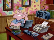 Harold in his father's office working