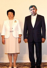 President of the Republic Ragimov with Kyrgyz President Roza Otunbayeva, 2011