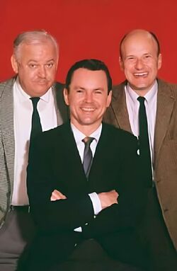 Publicity Photo of John Banner, Bob Crane and Werner Klemperer in civilian clothes
