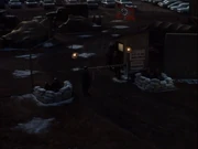 60's parking lot behind set