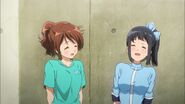 Here we see Kumiko on the left and Azusa on the right lauging at something they were discussing.