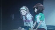 Yuuko talks with Kumiko at the band camp