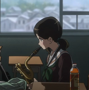 Haruka practice a Baritone Sax