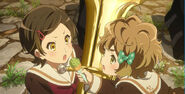Sapphire feeds Hazuki her icecream