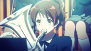 Kumiko playing the Euphonium in middle school