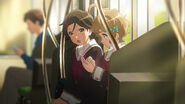 Hazuki and Midori in the train