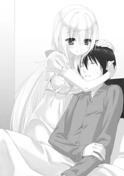 Lisa Holding Kinji's Head