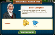 Quest Okuni's Fan Part One 6-Rewards